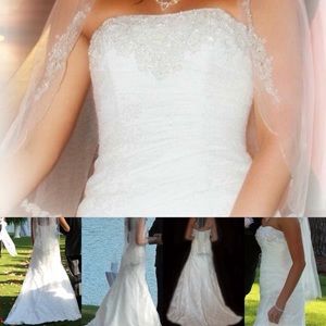 Beautiful wedding dress paid $1200 asking $400 obo